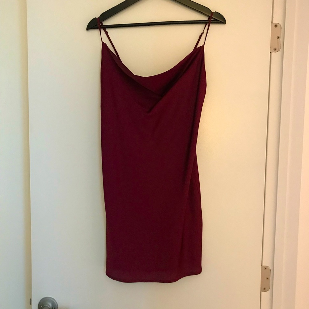 Cowl neck slip dress